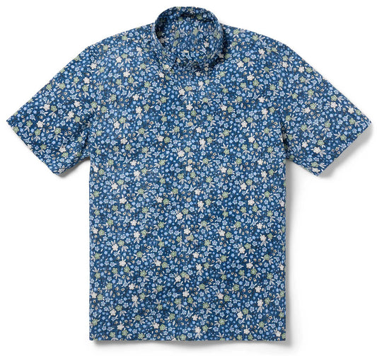 Navy Retro Mini Hawaiian Shirt