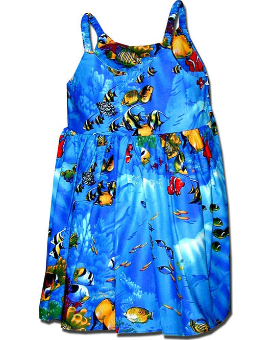 Fishy Time Blue Bungee Dress Hawaiian Shirt