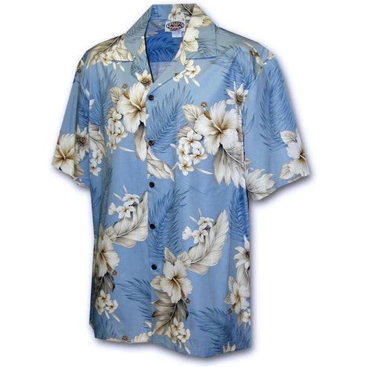 Island Florals Sky Hawaiian Shirt