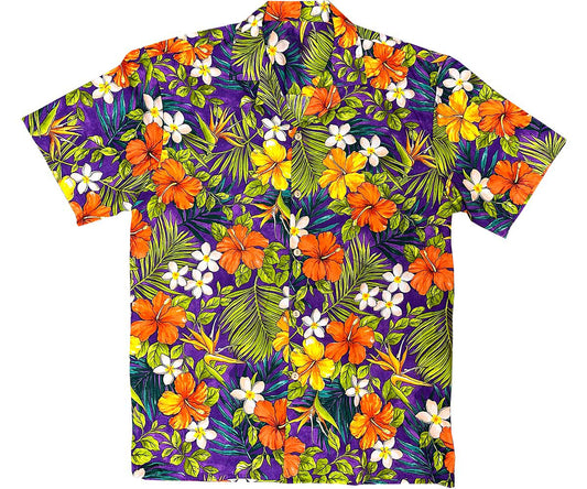 Purple Tropical Garden Hawaiian Shirt