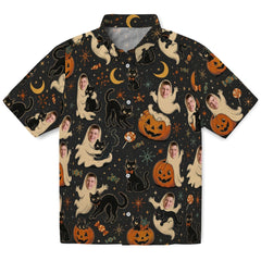 Retro Black Starburst Toss Custom Hawaiian Shirt