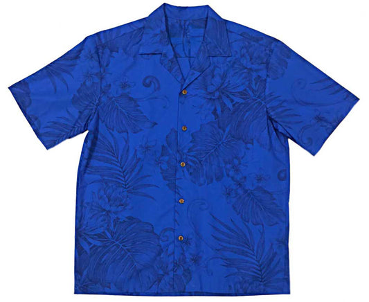 Royal Blue Monstera Ceres Hawaiian Shirt