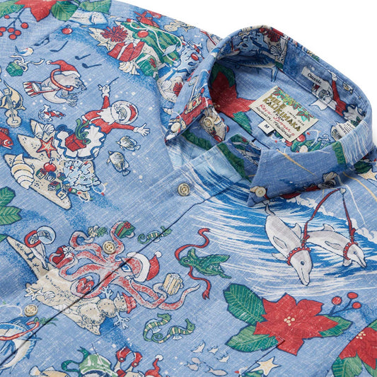 Hawaiian Christmas 2024 Blue Hawaiian Shirt