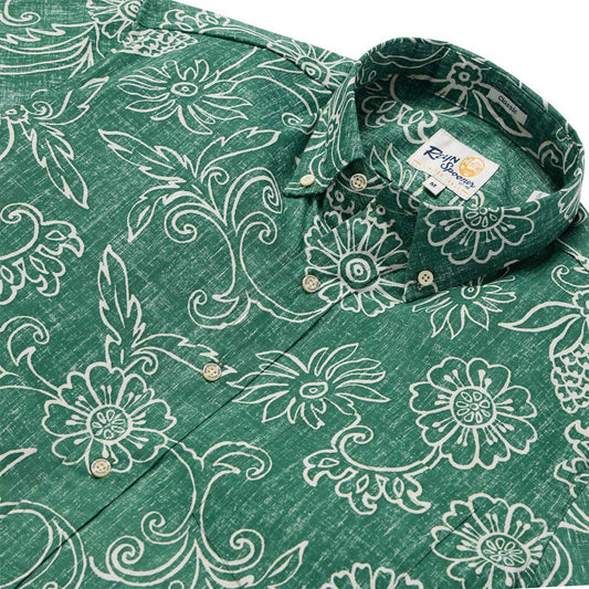 Hawaiian Gardenias Pine Hawaiian Shirt