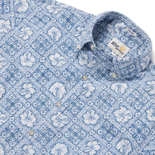 Infinity Blue Pua Patchwork Hawaiian Shirt