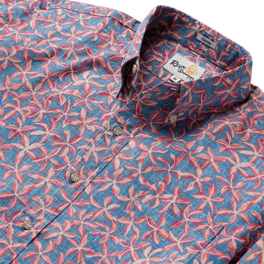 Captain's Blue Pua Showers Hawaiian Shirt