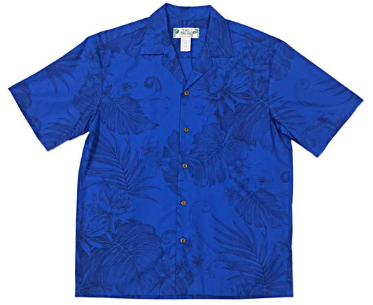 Royal Blue Monstera Ceres Hawaiian Shirt