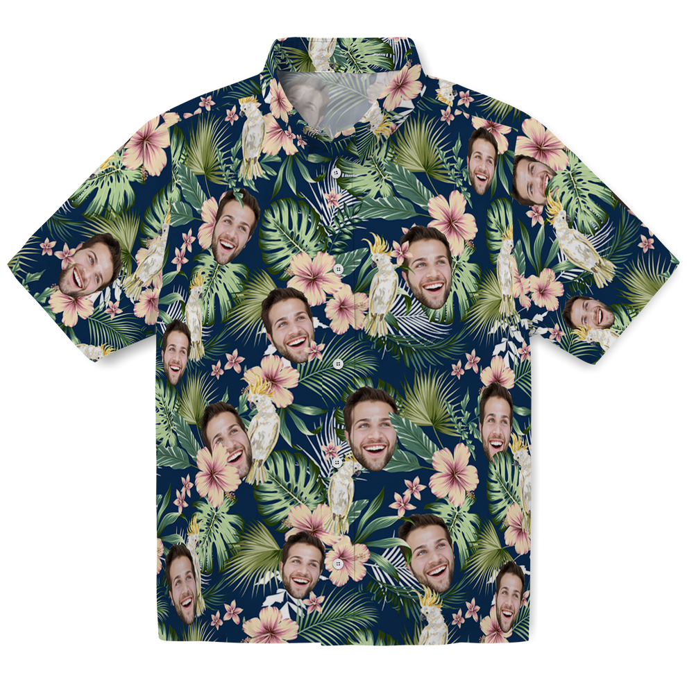 Tropical Parrot Bloom | Aloha Custom Hawaiian Shirt with Your Face or ...