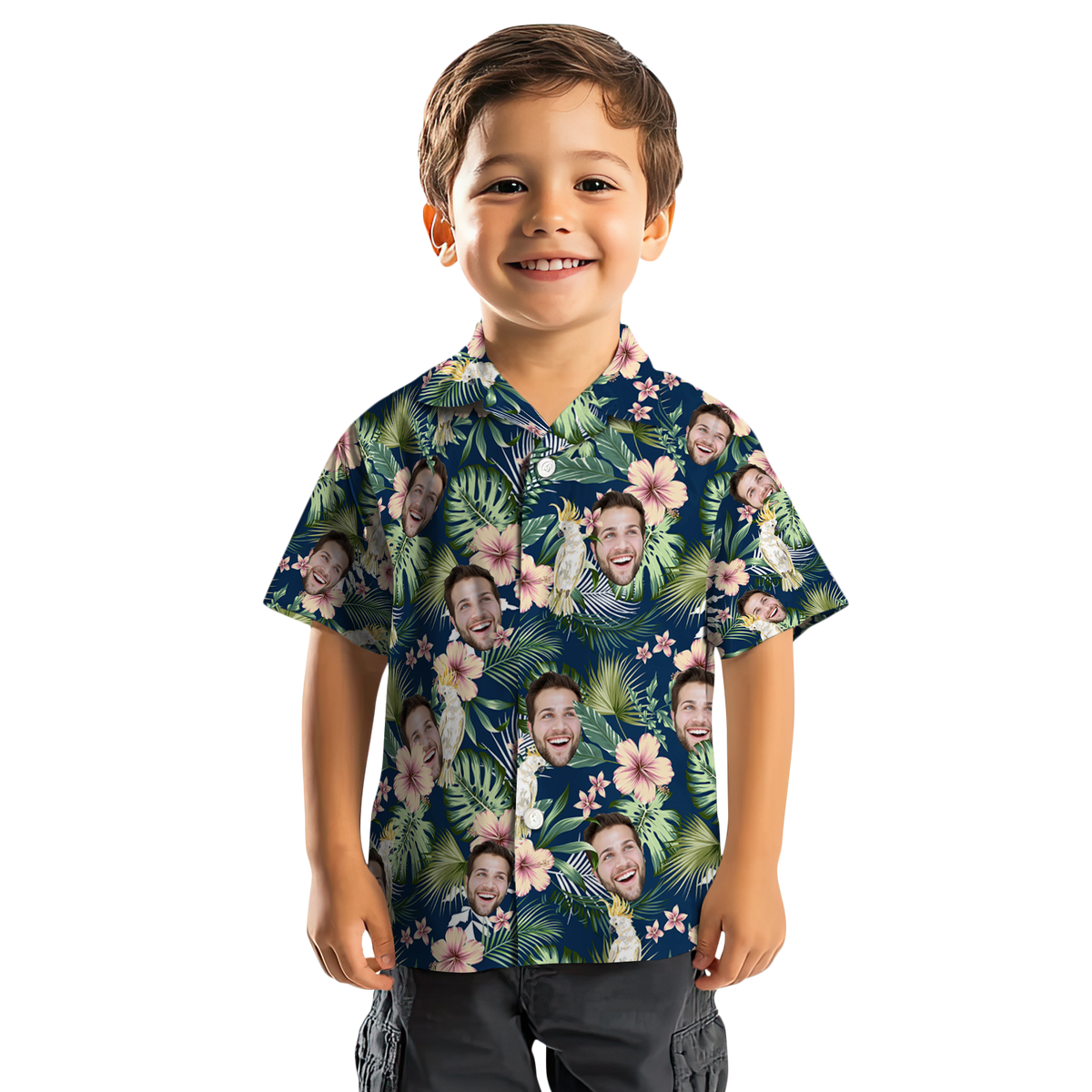Tropical Parrot Bloom | Aloha Custom Hawaiian Shirt with Your Face or ...