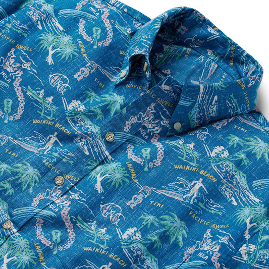 Vallarta Blue One Fine Day Hawaiian Shirt