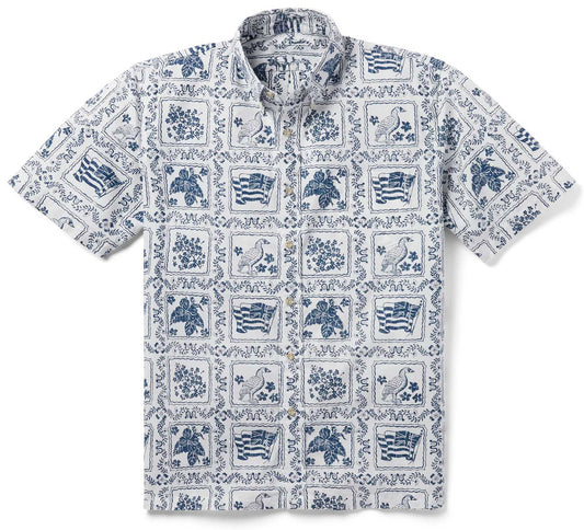 White Lahaina Sailor Archive Classic Hawaiian Shirt